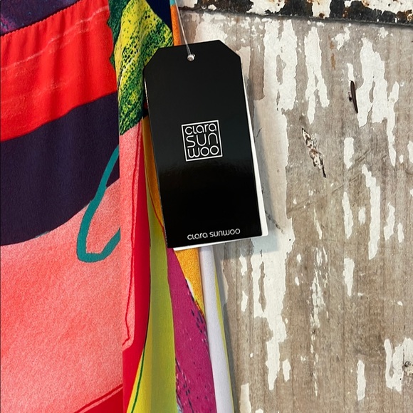 Colorful Abstract Wide-Leg Pants - Picture 2 of 3